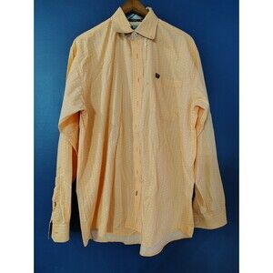 CINCH L/S Casual Western Shirt Size Medium Color ORANGE  100% Cotton